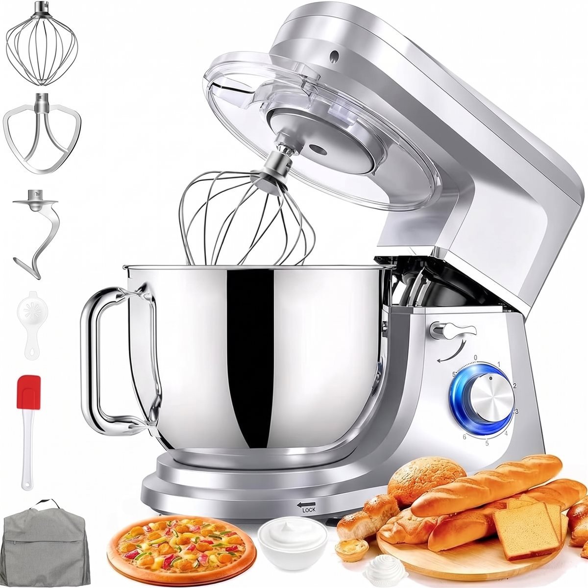 Robot Pâtissier Pro 2000W et ses accessoires