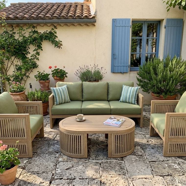 Photo client salon de jardin